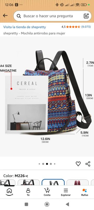 Mochila Shepretty Nueva Multicolor 3 Posiciones