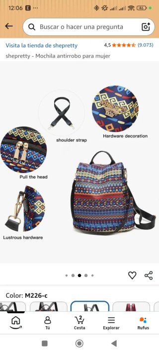 Mochila Shepretty Nueva Multicolor 3 Posiciones