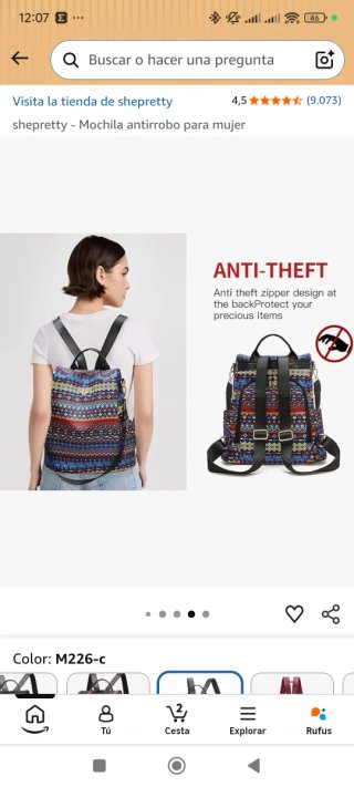 Mochila Shepretty Nueva Multicolor 3 Posiciones