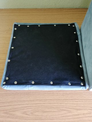 Puff Almacenamiento Plegable Gris