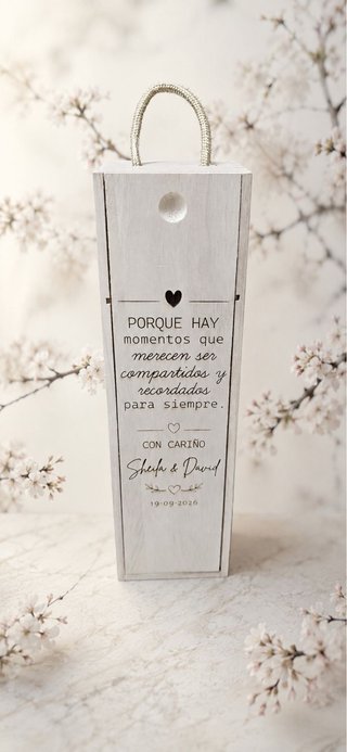 Caja de vino personalizada Momentos