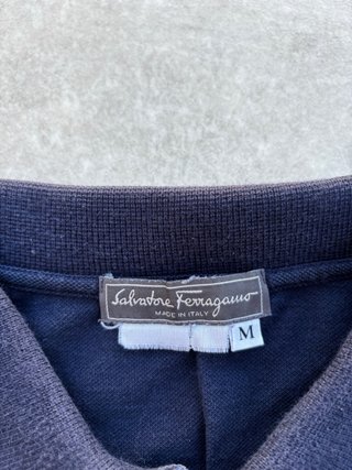 Salvatore Ferragamo Polo Uomo Blu Scuro Taglia S