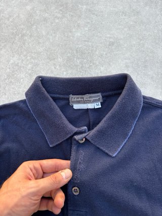 Salvatore Ferragamo Polo Uomo Blu Scuro Taglia S