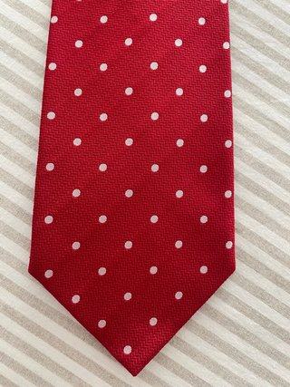 Corbata Massimo Dutti Roja Lunares