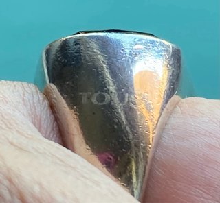 Anillo Tous Negro Plata
