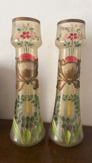 2 Jarrones Decorativos Pintados