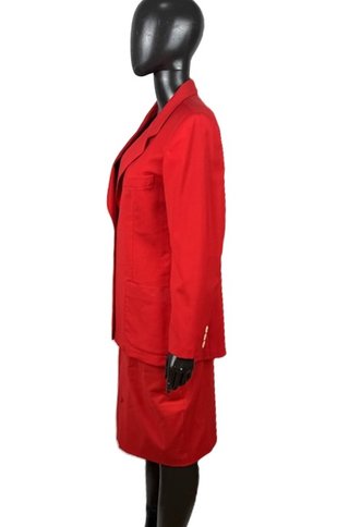 Tailleur Luisa Spagnoli Rosso Lana Tg. 44 \ M