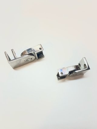 Pinza soporte cristal cromado mampara ducha