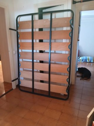 Somier 135cm Metal y Madera