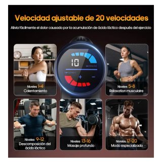 Pistola Masaje Muscular AERLANG con Calor