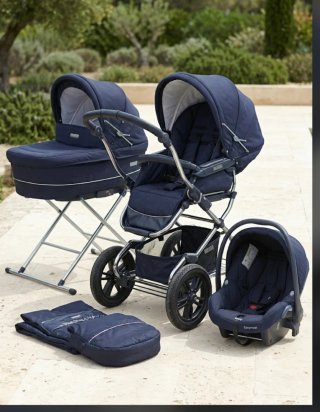 Carrito de bebé 3 piezas azul marino bebecar ❤️