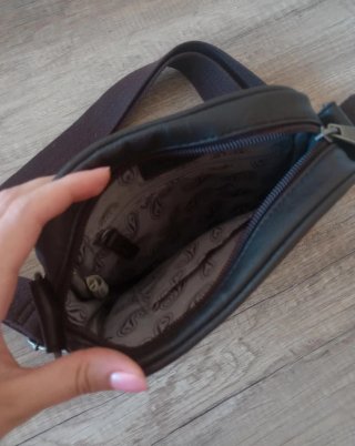 Bandolera uomo marrone