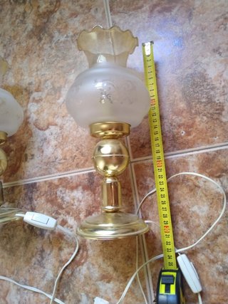 Lámparas Vintage Doradas Cristal