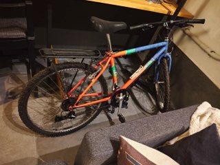 Bicicleta Montaña Naranja/Azul