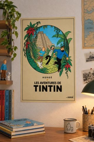 Póster de Tintín y los pícaros A3