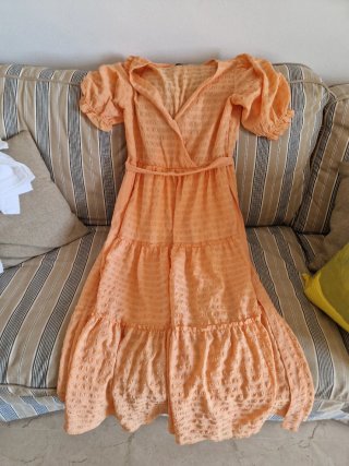 Vestido Stradivarius Naranja Talla M