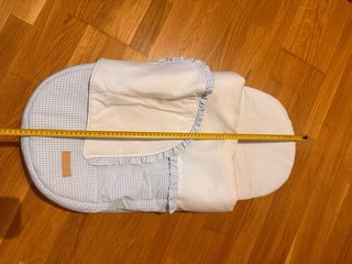 Funda invierno capazo bebé cuadros azul