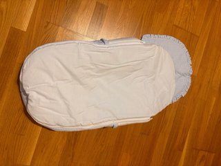 Funda invierno capazo bebé cuadros azul