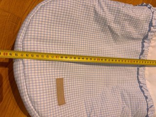 Funda invierno capazo bebé cuadros azul