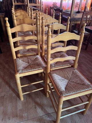50 Sillas Rústicas Madera y Enea