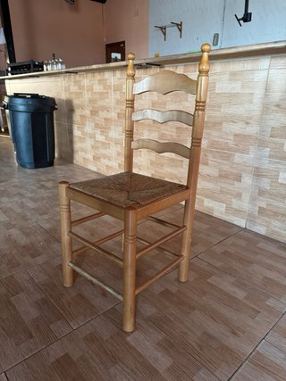 50 Sillas Rústicas Madera y Enea