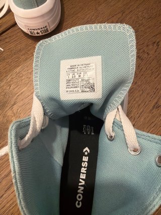 Converse Talla 35 Teal/Blanco