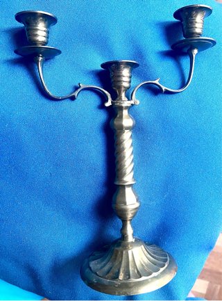 Candelabro Vintage Latón Dorado de 3 Brazos Shivum