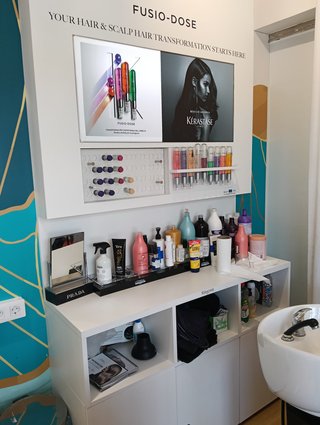 Expositor profesional de pared Peluquería
