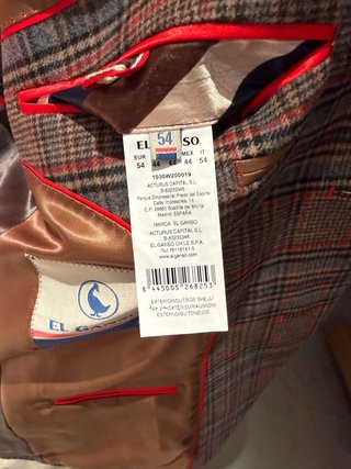 Americana El Ganso cuadros hombre