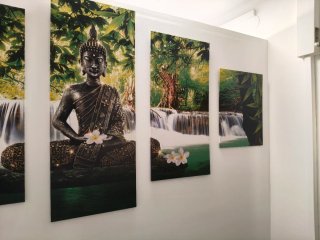 Cuadro Buda Zen Cascada
