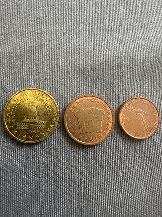 Conjunto monedas Eslovenia 2007 y 2019