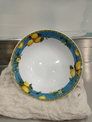 Vajilla porcelana con limones