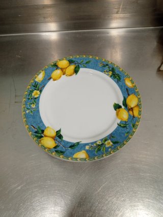 Vajilla porcelana con limones