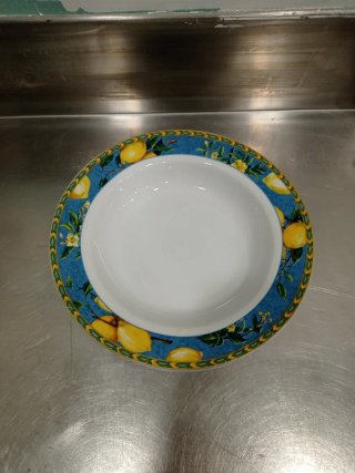 Vajilla porcelana con limones