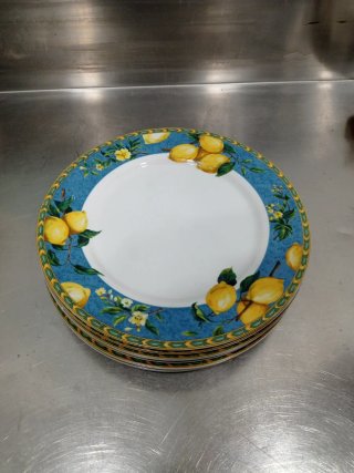 Vajilla porcelana con limones