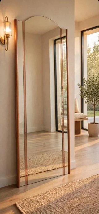 Espejo de pared madera y cristal