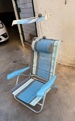 Silla de Playa Plegable con Toldo