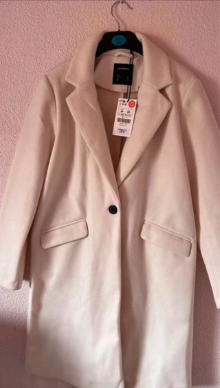 Abrigo paño beige talla M nuevo con etiqueta