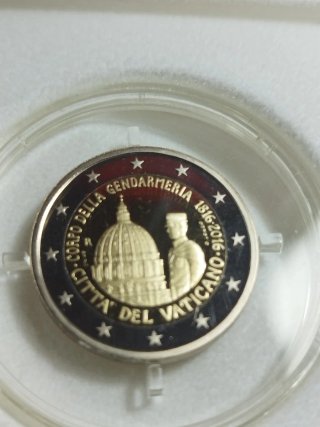 Vaticano 2€ 2016 Bicentenario Gendarmería