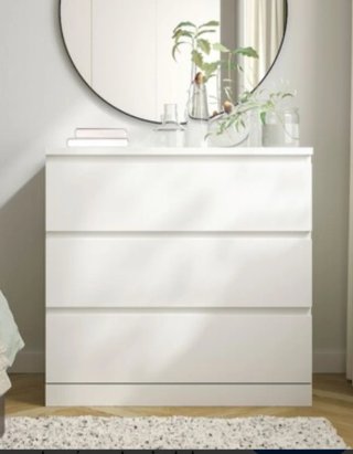 2 Cómodas Malm Ikea Blancas 70 cada una