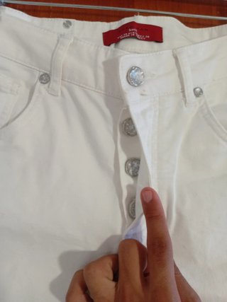 Pantalón Blanco Zara Hombre Talla 38