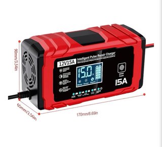 Cargador Baterías Coche 12V 15A Inteligente
