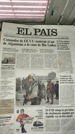 Periódico El País - 16 Nov 2001