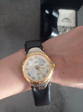 Orologio Regolo Uomo Nero e Oro