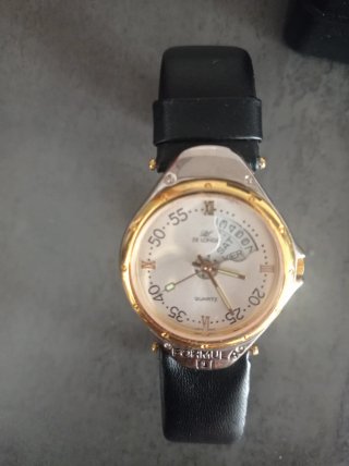 Orologio Regolo Uomo Nero e Oro