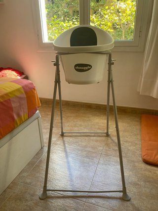Bañera y soporte Shnuggle blanco