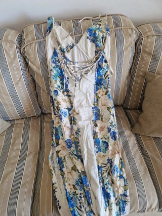 Vestido largo estampado floral