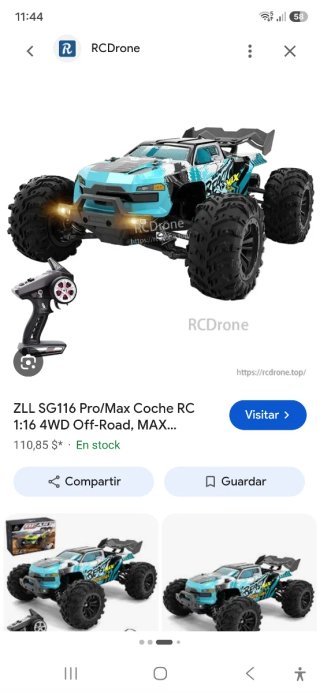 Coche RC 1/16 Pro,max SG116 Completo