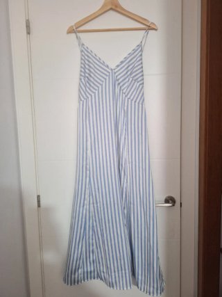 Vestido largo de verano a rayas