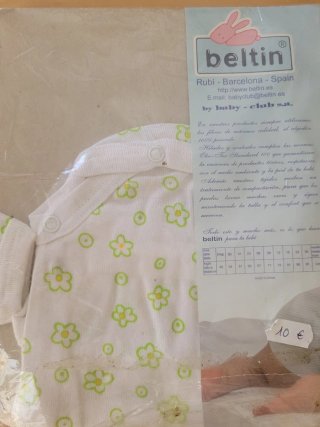 Confezione di 2 body a manica corta Beltin 0-54cm